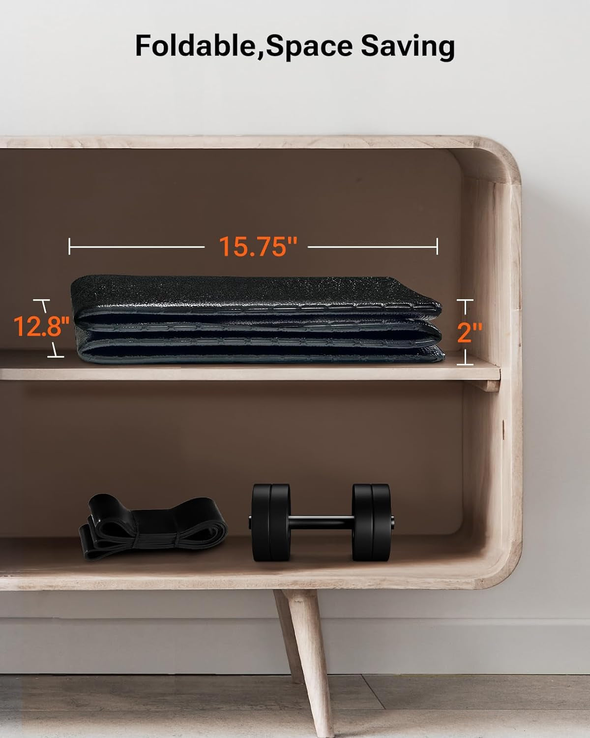 Laufband Mit 9% Steigung, Walking Pad Klappbar Mit Sicherheitsgriff, One-Touch-Hiit-Modus, Gehen, Joggen Oder Laufen Fürs Homeoffice, Kein Zusammenbau Erforderlich, Fernbedienung & Led-Anzeige